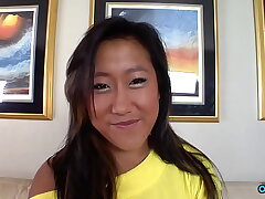 Confident Asian Beauty Faces Creamy Mess